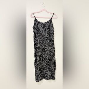 Old Navy Black and Gray Leopard Print Dress